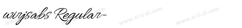 wirjsabs Regular字体转换 wirjsabs Regular字体转换
